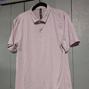 Lululemon Evolution Polo Shirt Mens Short Sleeve Gray L #147